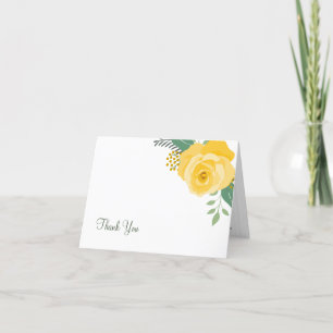 Carte De Remerciements Rose jaune du Texas Mariage
