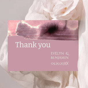 Carte De Remerciements Rose moderne Mauve Dusty