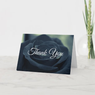 Carte De Remerciements Rose noir foncé gothique photo