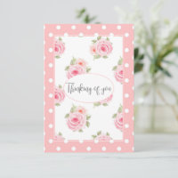Rose rose Polkadot Aquarelle Penser à vous