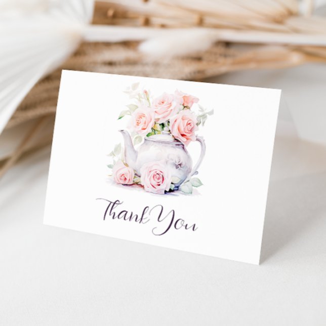 Carte De Remerciements Roses Roses Roses Élégant Shower de Mariage (Créateur téléchargé)