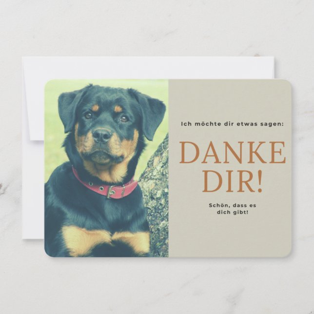Carte De Remerciements Rottweiler (Devant)