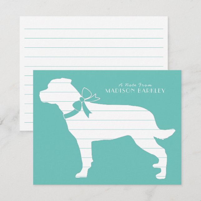 Carte De Remerciements Rottweiler Chien Puppy Rottie (Devant / Derrière)