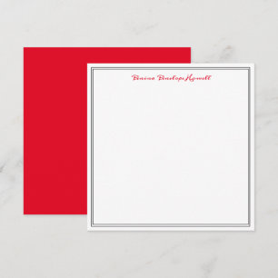 Carte De Remerciements Rouge, Blanc et Noir Élégant Moderne Professionnel