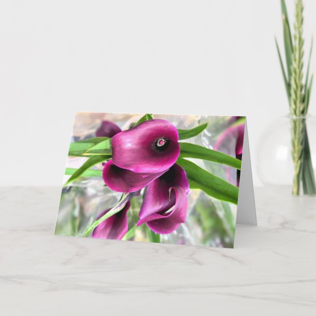 Carte De Remerciements Rouge Calla Lily (Devant)