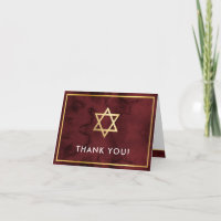 Rouge foncé d'étoile d'or de mitzvah de barre de