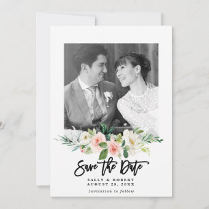 Carte De Remerciements rougissent les économies florales de mariage de