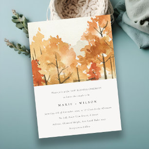 Carte De Remerciements Rouille Orange Jaune Automne Baby shower Automne A