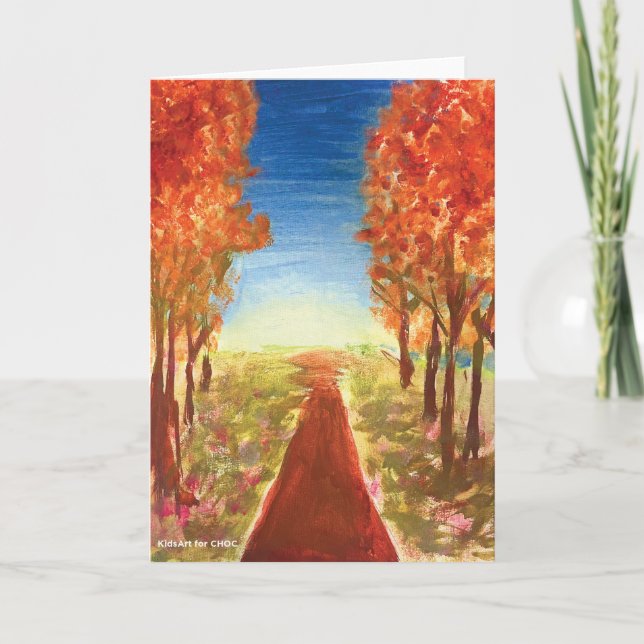 Carte De Remerciements Route d'automne - KidsArt pour CHOC (Devant)