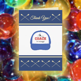 Carte De Remerciements Rowing coach sport thank you
