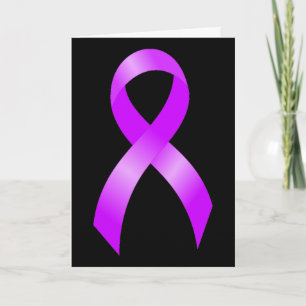 Carte De Remerciements Ruban de Hodgkins Lymphoma Violet