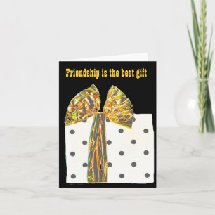 Carte De Remerciements Ruban d'or Inspirational Friendship Poem