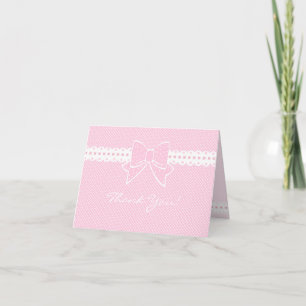 Carte De Remerciements Ruban et Bow-Baby shower-Merci