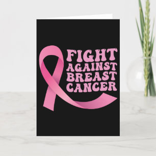 Carte De Remerciements Ruban Rose Femmes Sensibilisation au Cancer du Sei