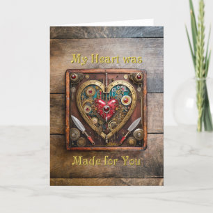 Carte De Remerciements Rubies Et Couteaux Coeur Steampunk Series