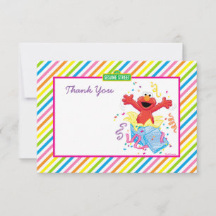 Carte De Remerciements Rue Sésame   Anniversaire d'Elmo Girl