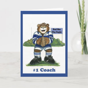 Carte De Remerciements Rugby #1 Coach Card