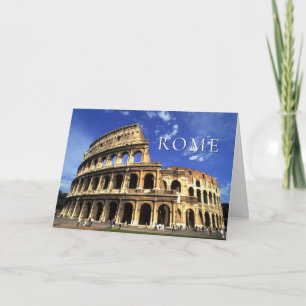Carte De Remerciements Ruines célèbres du Colisée   Rome Italie
