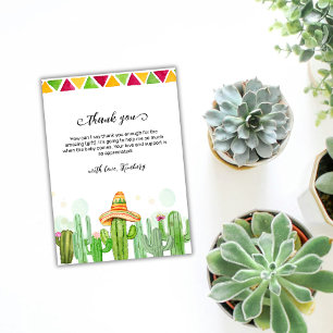 Carte De Remerciements Russe Boho Fiesta Cactus Taco 'Bout A Baby shower
