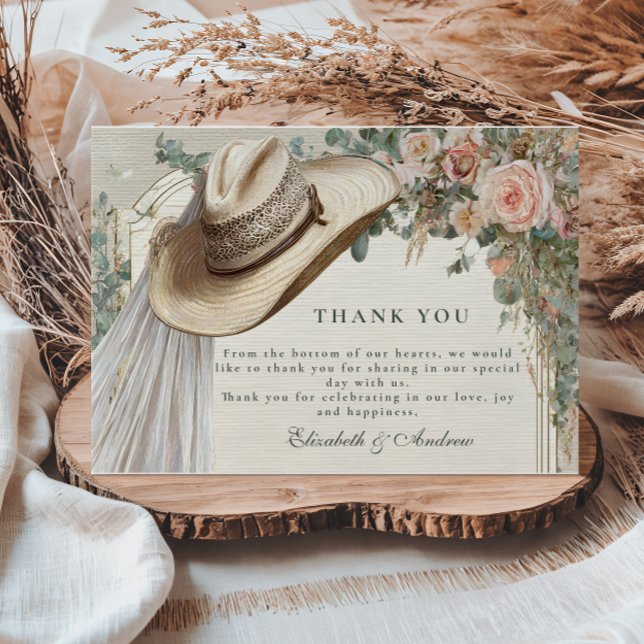 Carte De Remerciements Russe Casquette de fille de couette Mariage de den (Créateur téléchargé)