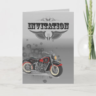 Carte De Remerciements Russe grunge Motorcyle Mariage Moker