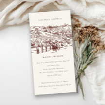 Rust Winery Mountain Sketch Couples Douche Invitat