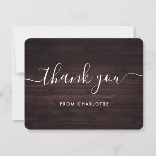Carte De Remerciements Rustic Country Bois Wedding shower Anniversaire