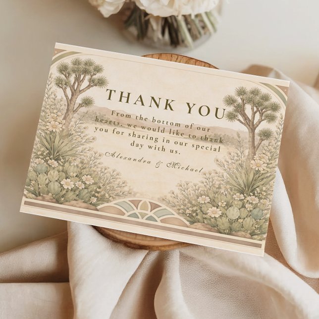 Carte De Remerciements Rustic Desert Meadow Wedding (Créateur téléchargé)