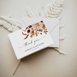 Carte De Remerciements Rustic Fall quitte Mariage