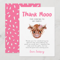 Rustic Highland Cow Girls Anniversaire