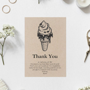 Carte De Remerciements Rustic Kraft Fête de Fiançailles: Elle a été enlev