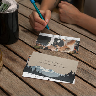 Carte De Remerciements Rustic Mountain Woodland Forest Mariage Photo