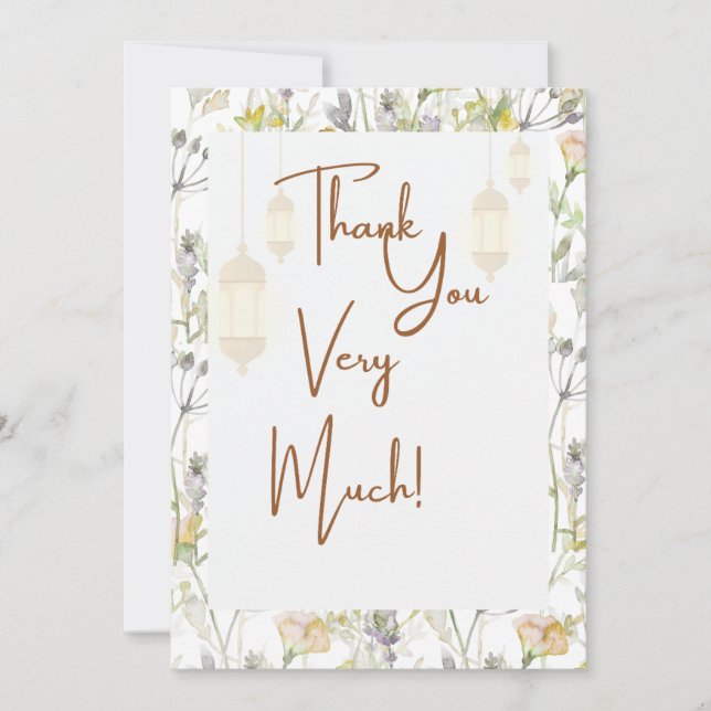 Carte de remerciements rustique (Devant)