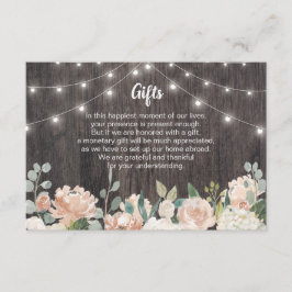 Carte De Remerciements Rustique Bohème Lights Mariage Guide-Cadeau