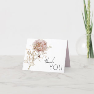 Carte De Remerciements Rustique Boho Delicate Automne Fleur sauvage Maria