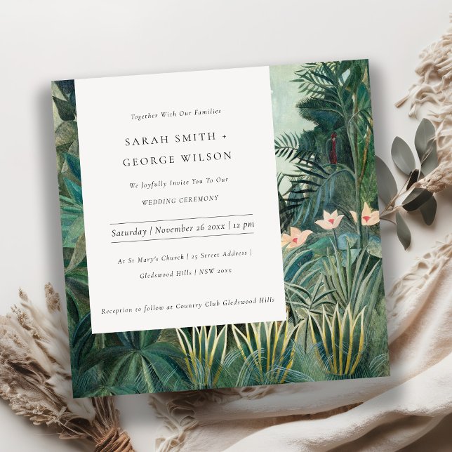 Carte De Remerciements Rustique Exotique Tropical Rainforest Wedding Invi (Créateur téléchargé)