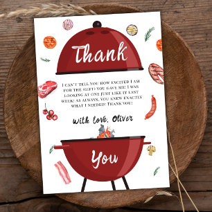 Carte De Remerciements Rustique moderne Jardin extérieur Baby shower barb