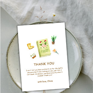 Carte De Remerciements Rustique moderne Nouveau Chapitre Baby shower de l