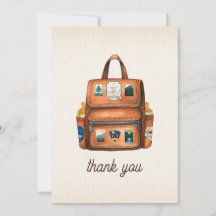 Sac à dos aventure + Bouteilles Baby shower bois