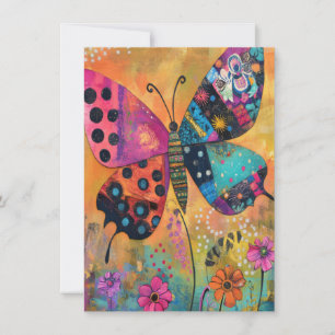 Carte De Remerciements Sac fourre-tout d'art Rainbow Butterfly Meadow