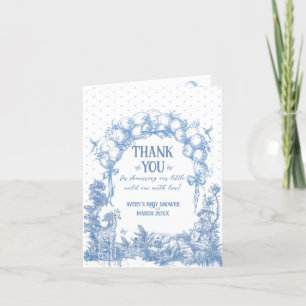 Carte De Remerciements Safari animal Dusty Blue Toile bébé garçon douche 