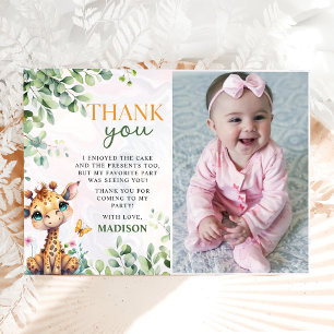 Carte De Remerciements Safari Jungle Animaux Anniversaire Photo