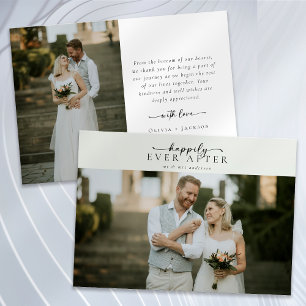Carte De Remerciements Sage Green Calligraphie Script Mariage photo