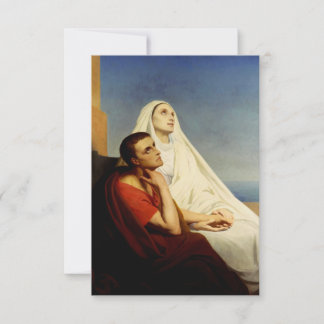 Carte De Remerciements Saint Augustine & Saint Monica Holy Card