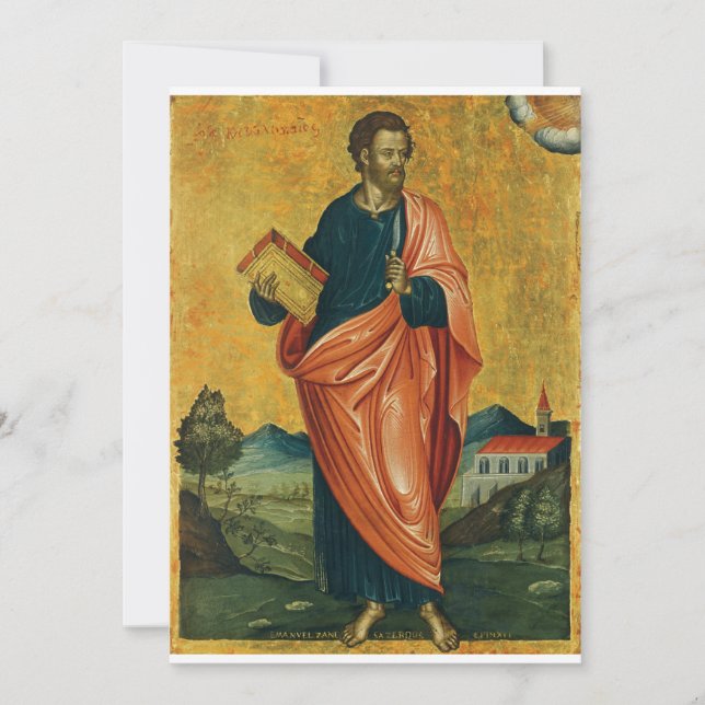 Carte De Remerciements Saint Bartholomée l'icône orthodoxe apôtre (Devant)