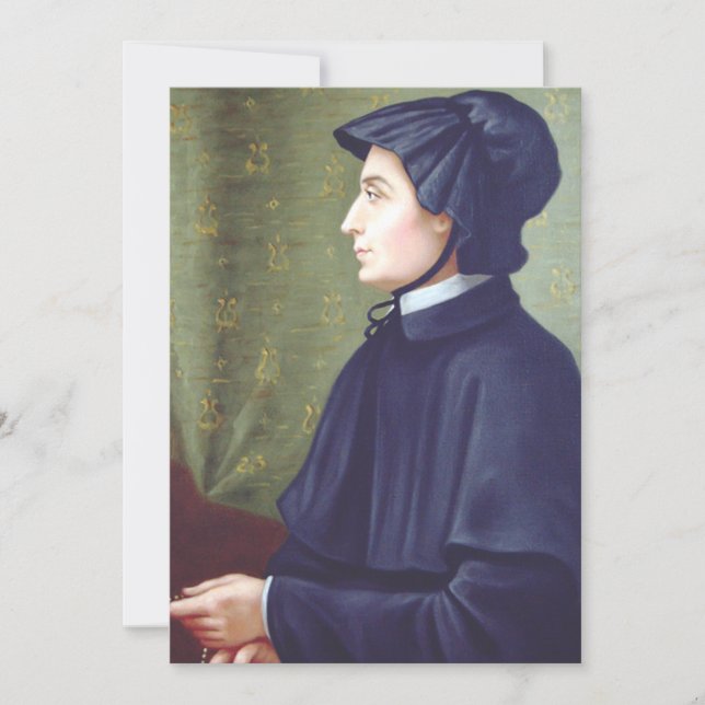 Carte De Remerciements Saint Elizabeth Ann Seton (Devant)