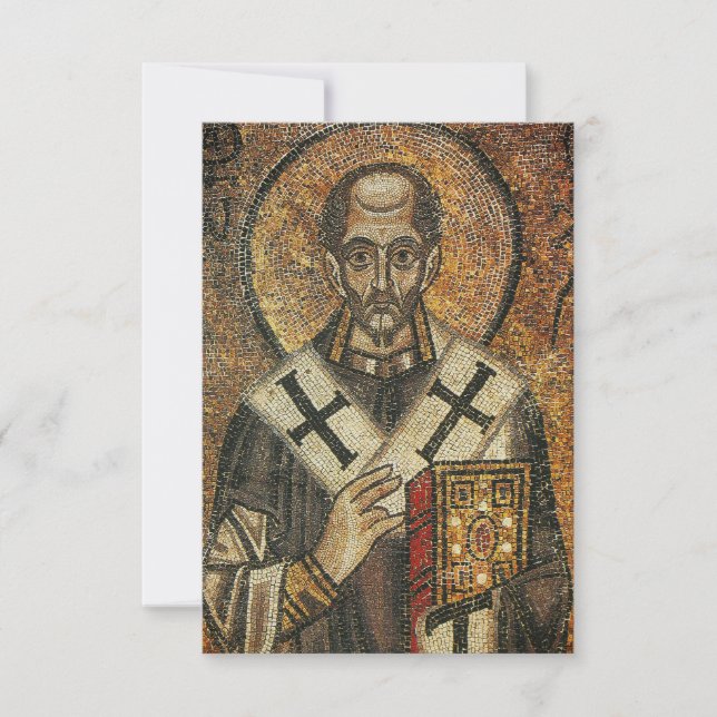 Carte De Remerciements Saint Jean Chrysostome archevêque de Constantinopl (Devant)