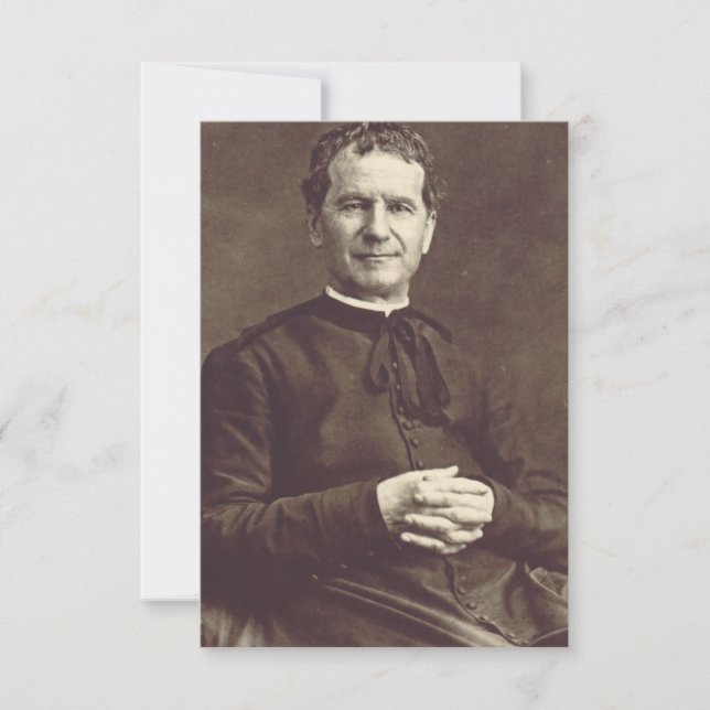 Carte De Remerciements Saint John Bosco Prêtre et confesseur (Devant)