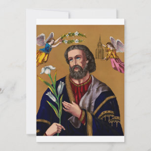 Carte De Remerciements Saint Joseph Guardian de la Sainte Famille