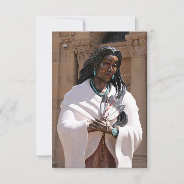 Carte De Remerciements Saint Kateri Tekakwitha (Devant)